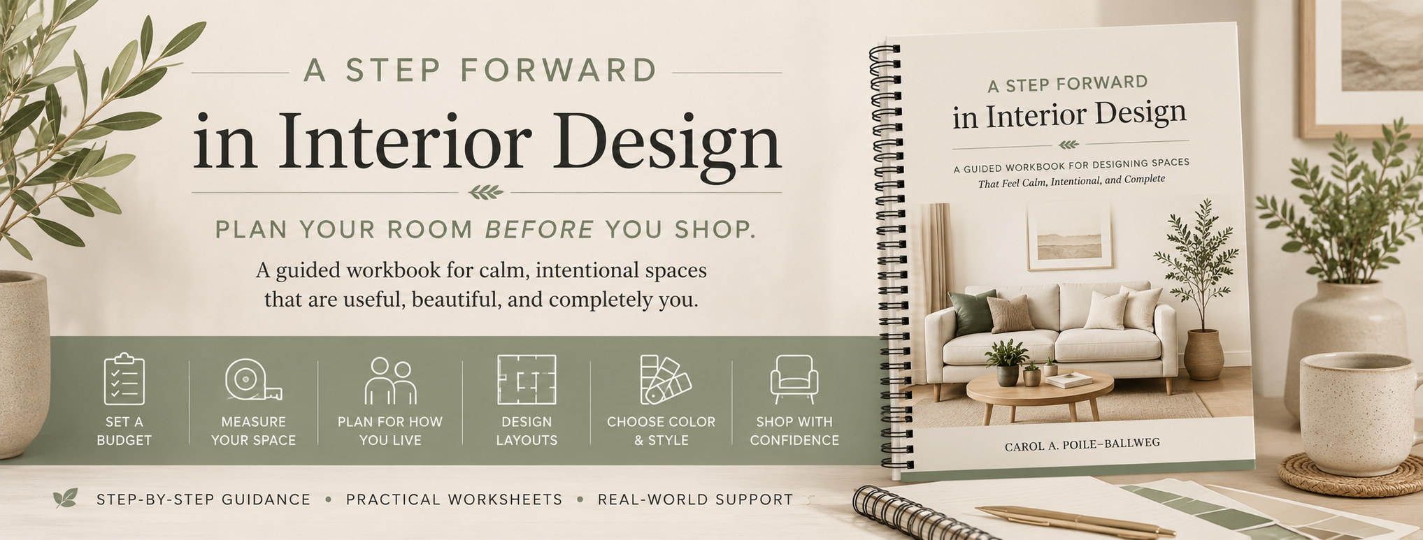 Interior Design Workbook | A Step Forward Essentials Edition